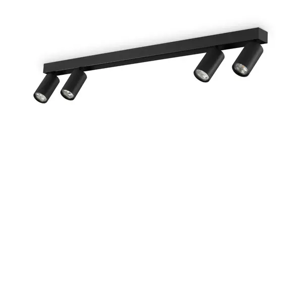 image of Profilo 4 Light Ceiling Spotlight Bar Black