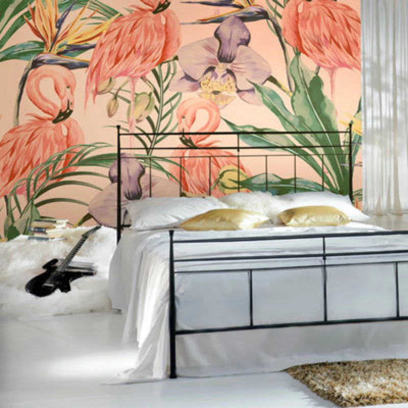 Image of Origin Murals Tropical Pink Flamingo Matt Smooth Paste The Wall Mural 350Cm Wide X 280Cm High