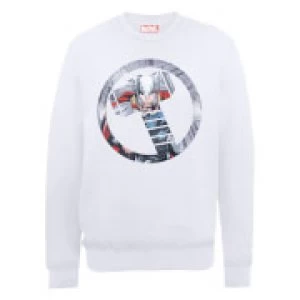 Image of Marvel Avengers Assemble Hulk Montage Sweatshirt - White - L