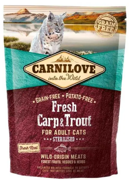 image of Carnilove Fresh Carp and Trout Adult Cat Food 400g