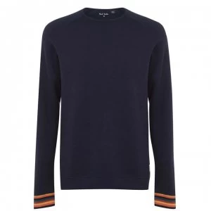 Image of Paul Smith Underwear Stripe Cuff Sweatshirt - Navy 47