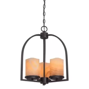 Image of 3 Bulb Ceiling Pendant Light Fitting Palladian Bronze LED E27 100W Bulb