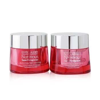 Estee LauderNutritious Super-Pomegranate Day & Night Radiance Set: Moisture Creme 50ml+ Night Creme/Mask 50ml 2pcs