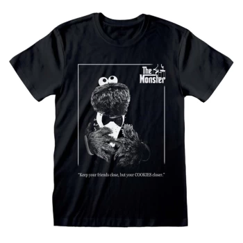 Image of Sesame Street - The Monster Unisex Large T-Shirt - Black