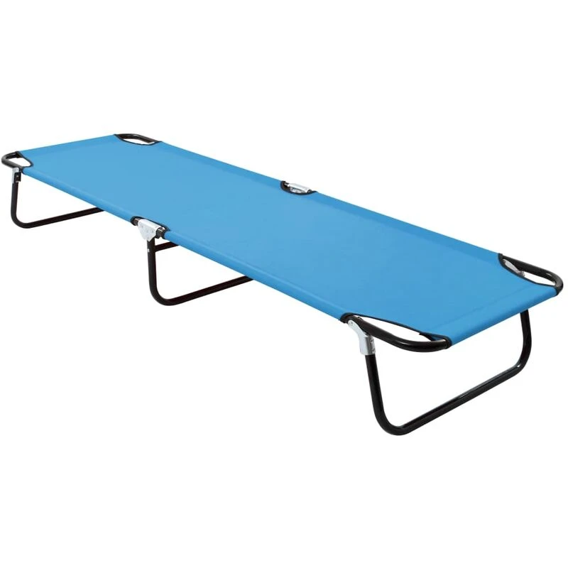Image of VIDAXL Folding Sun Lounger Steel Turquoise Blue Vidaxl 8720286072981