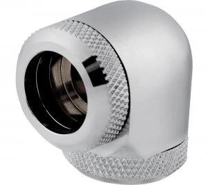 Image of CORSAIR Hydro X Series XF Hardline 90° 14mm Fitting - Chrome, Pack of 2
