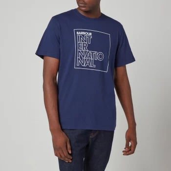 Image of Barbour International Mens Outline T-Shirt - Regal Blue - L