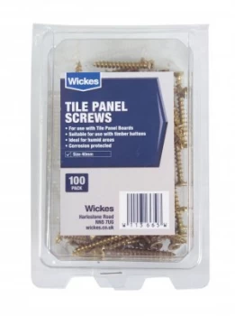 image of Wickes Tile Panel Screws Pack 100