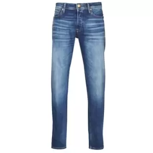 Image of Jack Jones JJIMIKE mens Skinny Jeans in Blue - Sizes US 34 / 32,US 36 / 32,US 34 / 34,US 36 / 34,US 28 / 32,US 29 / 32,US 30 / 34,US 31 / 34,US 30 / 3