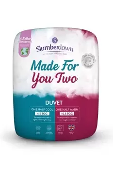 image of Made For You Two Duvet 4.5/10.5 Tog All Year Round Duvet