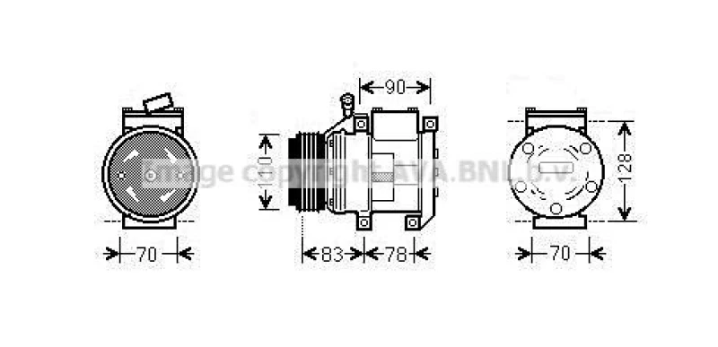 Image of Air conditioning compressor PRASCO KAAK173