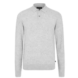 Image of Ted Baker Long Sleeve Polo Shirt Mens - Grey