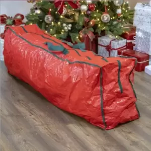 image of 72079 Jumbo Red Artificial Xmas Tree Storage Bag / Moisture and Dust Proof / Dual Zipper Storage Containers / Name Card Slot - The Christmas Workshop