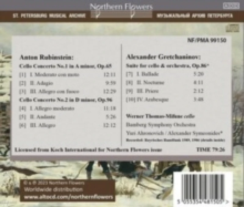 Image of Anton Rubinstein: Cello Concertos Nos. 1 & 2/... CD / Album