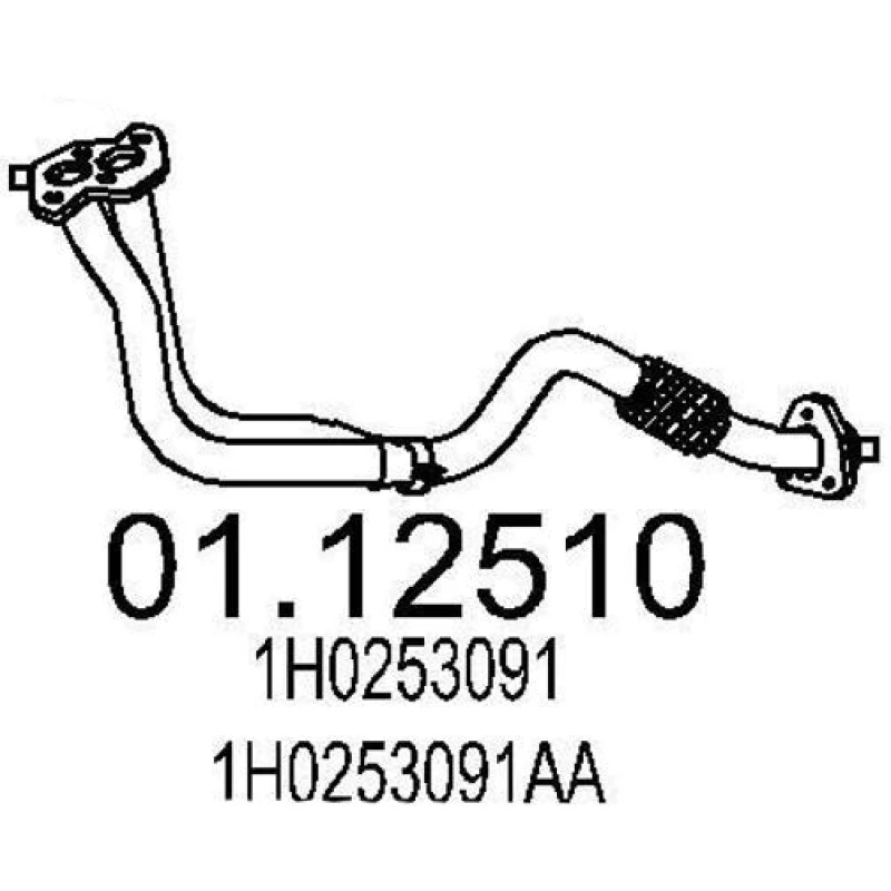 Image of MTS 01.12510 Exhaust Pipe Front, Length: 810mm Exhaust Pipe (17)