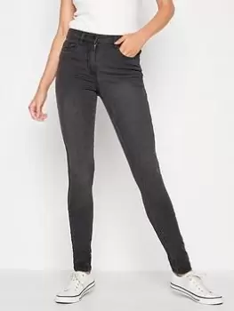 Image of Long Tall Sally Ava Skinny Washed Black 34In, Black, Size 24, Length 38, Women
