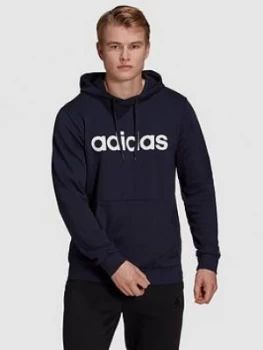 Image of Adidas Linear Logo Hoodie - Ink