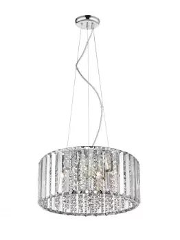 Image of Diore 5 Light Crystal Celling Chrome