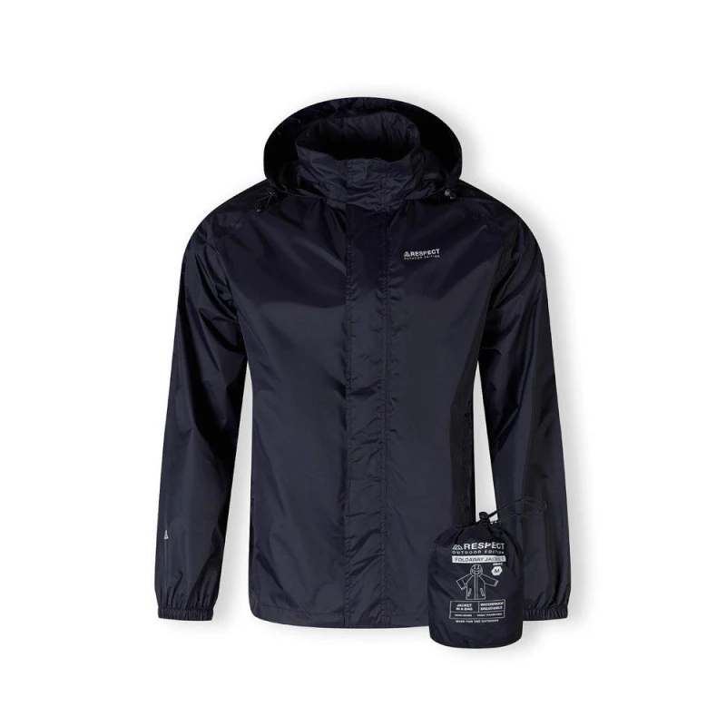 Image of Minoti Men packaway waterproof jacket with zip pockets navy Navy male Small