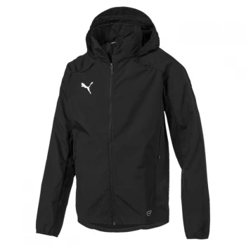 Image of Puma Newcastle United Rain Jacket 2020 2021 Mens - Black/Asphalt