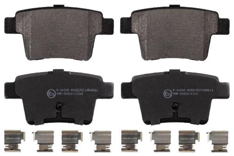 Image of Blue PRINT ADJ134240 Brake pad set Rear Axle, with fastening material Brake Pad Set,disc brake (402)
