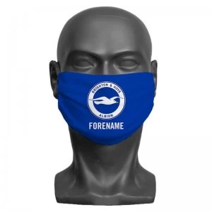 Image of Personalised Brighton and Hove Albion FC Crest Adult Face Mask