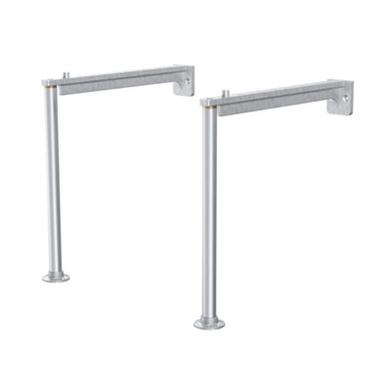 Image of Balterley Cleaner Sink Legs and Bracket No Sink Brushed Stainless Steel Silver