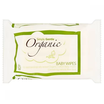 image of Simply Gentle Organic Baby Wipes - 52 pack