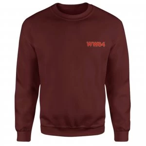 Image of DC Wonder Woman WW84 Embroidered Unisex Sweatshirt - Burgundy - M