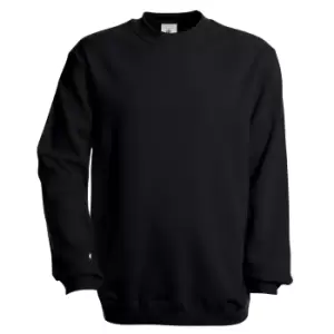 Image of B&C Unisex Set In Modern Cut Crew Neck Sweatshirt (2XL) (Black)