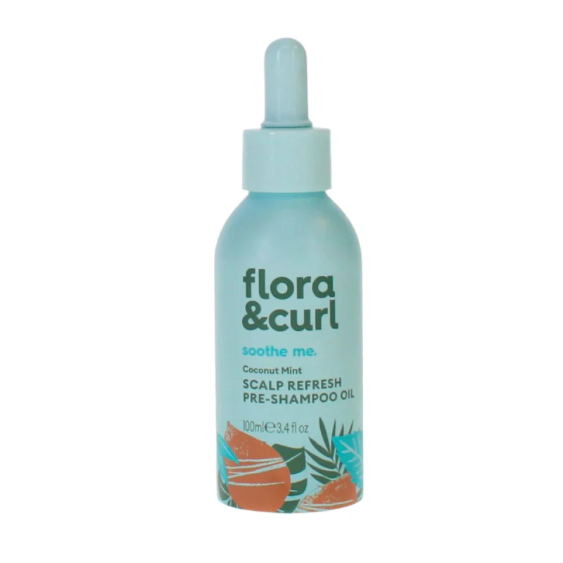 Image of Flora & Curl Coconut Mint Scalp Refresh Pre-Shampoo Oil 100ml Multi