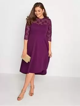Image of Yours High Low Lace Sweetheart Dress, Purple, Size 14, Women