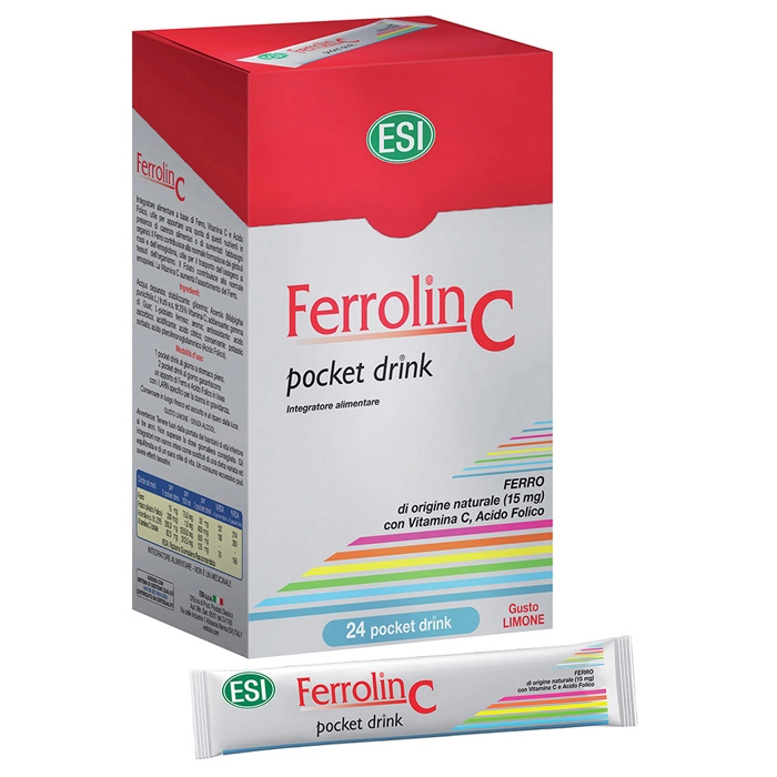 Image of ESI Ferrolin C Iron & Vitamin C Drink 24 Sachets