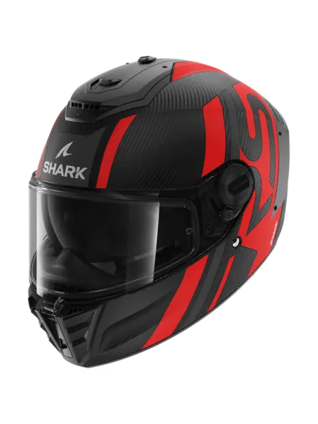 Image of Shark Spartan RS Carbon Shawn Mat Carbon Anthracite Red DAR Full Face Helmet M