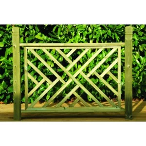 image of Wickes Contemporary Wooden Deck Panel - Light Green 760mm x 1.13m