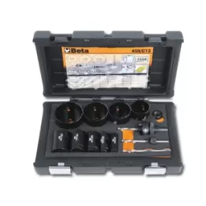 image of Beta Tools 450/C13 13pc Installer's Holesaw & Accessory Set 004500310