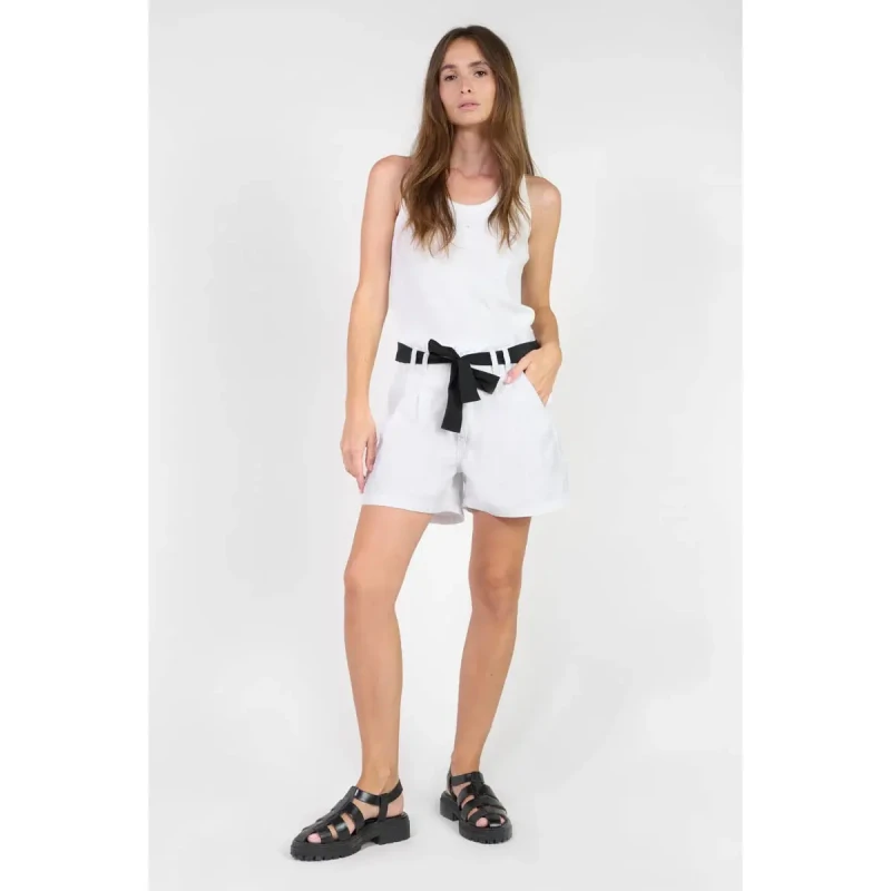 Image of Le Temps des cerises Womens shorts Le Temps des cerises AMB Blanc Female 24