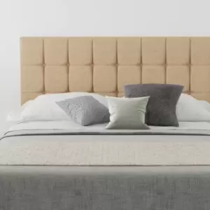 Image of Sinatra Upholstered Headboard, Firenza Velour, Champagne - Headboard 60cm Size Superking (180x200)