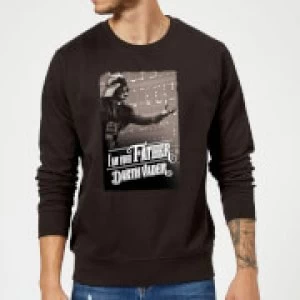 Image of Star Wars Darth Vader I Am Your Father Open Arm Sweatshirt - Black