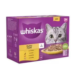 Whiskas 7+ Poultry Selection in Jelly Senior Cat Food 24 x 85g