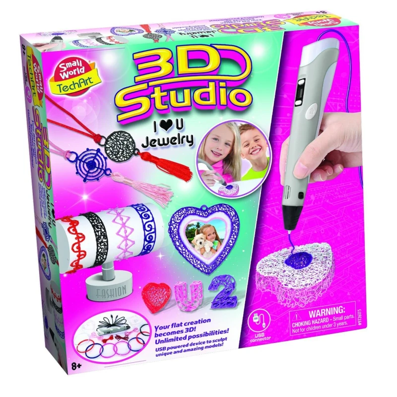 Image of Small World Toys 3D Pen Jewellery Art, Multi 6173