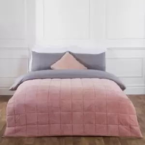 Image of Brentfords Teddy Fleece Weighted Blanket Blush