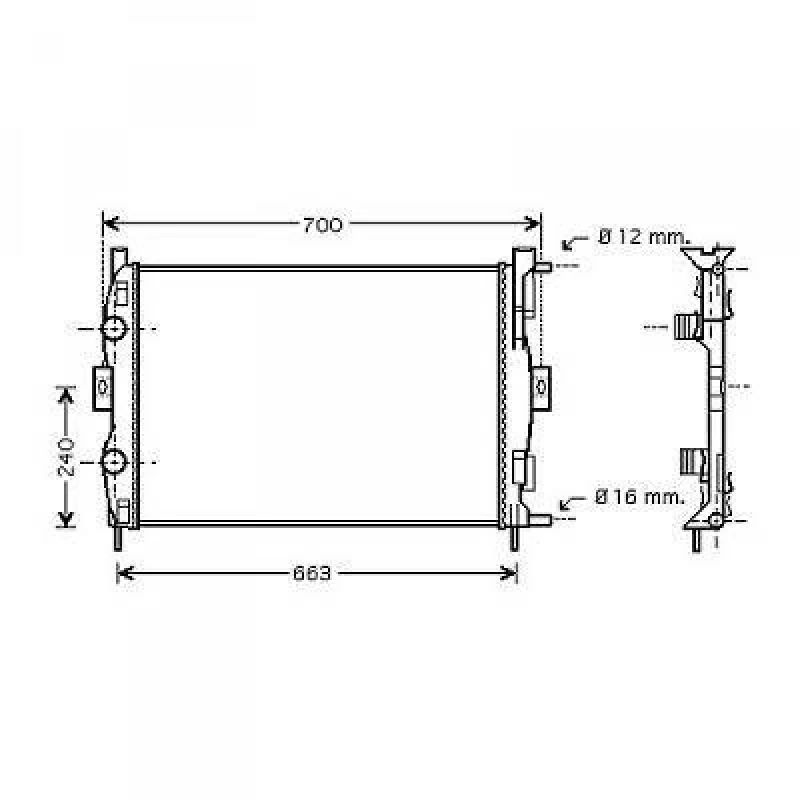 Image of Engine radiator DIEDERICHS DCM2922