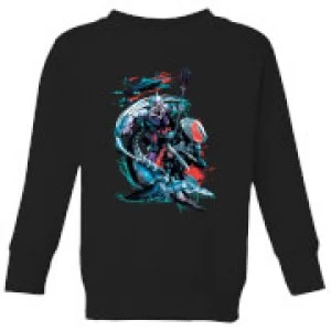 Image of Aquaman Black Manta & Ocean Master Kids Sweatshirt - Black - 11-12 Years