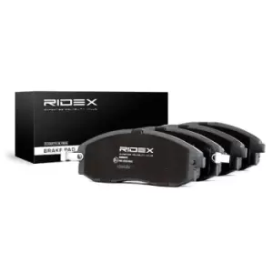 Image of RIDEX Brake pad set 402B0670 Brake pads,Brake pad set, disc brake HYUNDAI,H-1 Kastenwagen (A1),H-1 / Starex MPV (A1),H100 Kasten