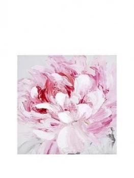Image of Arthouse Pink Flower Canvas With Handpaint Detail