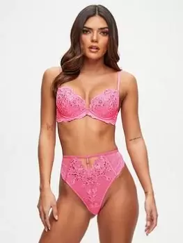 Image of Ann Summers Knickers The Icon High Waisted Brazilian - Bright Pink, Bright Pink, Size 12, Women