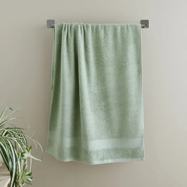 image of CATHERINE LANSFIELD Catherine Lansfield Anti-Bacterial 100% Cotton Bath Towel, Sage TW/55660/W/BT/SA