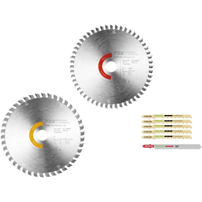 Image of Festool F-KSB-SORT/2 160mm Circular Saw Blade 2 Piece Set 578562 Diameter: 160mm