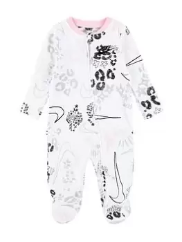 Image of Nike Baby Girls Doodle Dreamer All In One, White, Size 9 Months